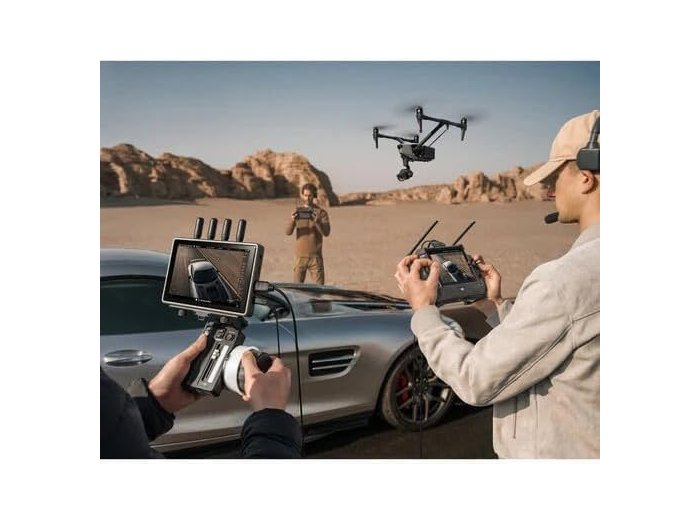 DJI Inspire 3 Professional Cinema Drone Combo with Zenmuse X9-8K Air Gimbal Camera, RC Plus Controller, 6x TB51 Intelligent Batteries, 1TB PROSSD, and Trolley Case