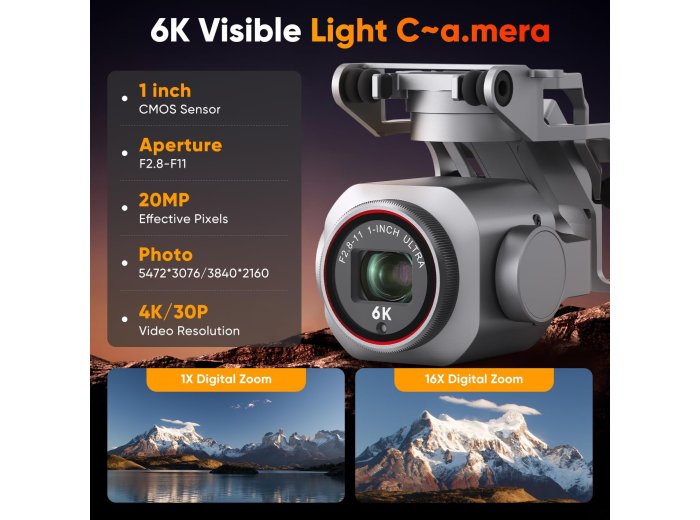 2026 Autel Robotics EVO Lite 6K Enterprise Basic Combo, 6K 1’’ CMOS