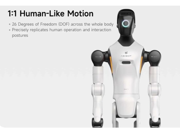 AGIBOT G2 AI Robot Assistant, Smart Interactive Robot with Voice Control, Intelligent Navigation & HD Camera, Advanced Robotics Companion for Home, Office & Education