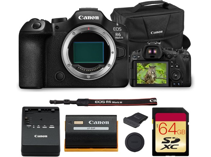 Canon EOS R6 Mark III Full-Frame Mirrorless Camera (7084C002) Bundle