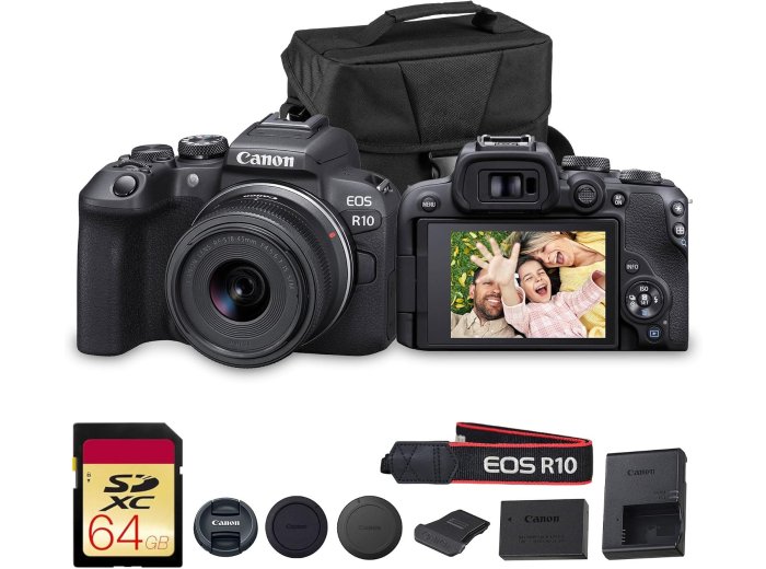 Canon EOS R10 Mirrorless Camera with 18-45mm Lens (5331C009) Bundle
