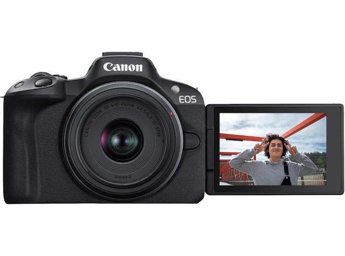 Canon EOS R50 Mirrorless Camera with 18-45mm & 50mm Double Lens Bundle