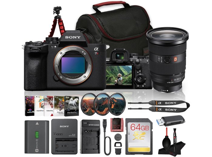 Sony Alpha 7R V Mirrorless Camera with FE 24-70mm Lens & Battery Bundle