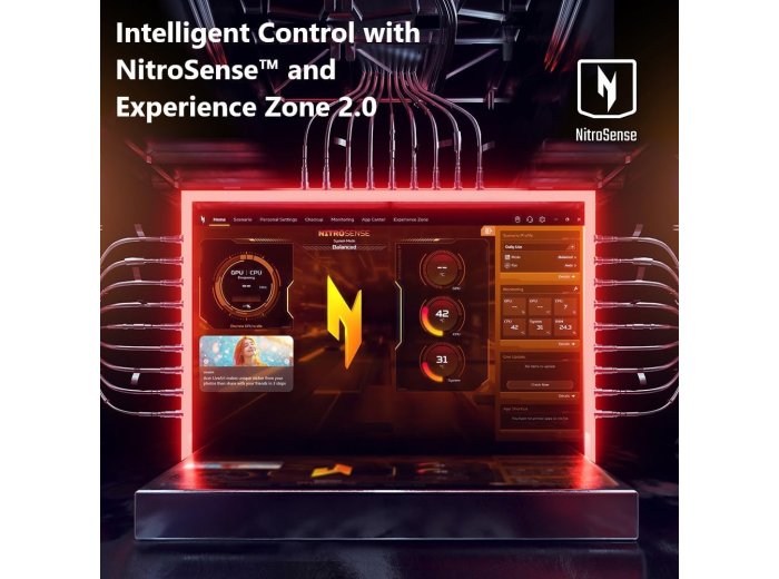 Acer Nitro V 16S AI Gaming Laptop | AMD Ryzen 7 260 Processor | NVIDIA GeForce RTX 5060 Laptop GPU (572 AI Tops) | 16" WUXGA IPS 180Hz Display | 32GB DDR5 | 1TB Gen 4 SSD | Wi-Fi 6 | ANV16S-41-R2AJ