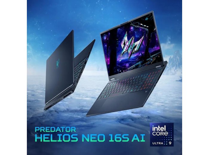 Acer Predator Helios Neo 16S AI Gaming Laptop, Intel Ultra 9 275HX, NVIDIA RTX 5070Ti, 12gigabytes GDDR7, 16" 2.5K OLED 240Hz 500nits Display, 64GB DDR5 RAM, 4TB SSD, Win11 Pro, 4-Zone RGB Keyboard