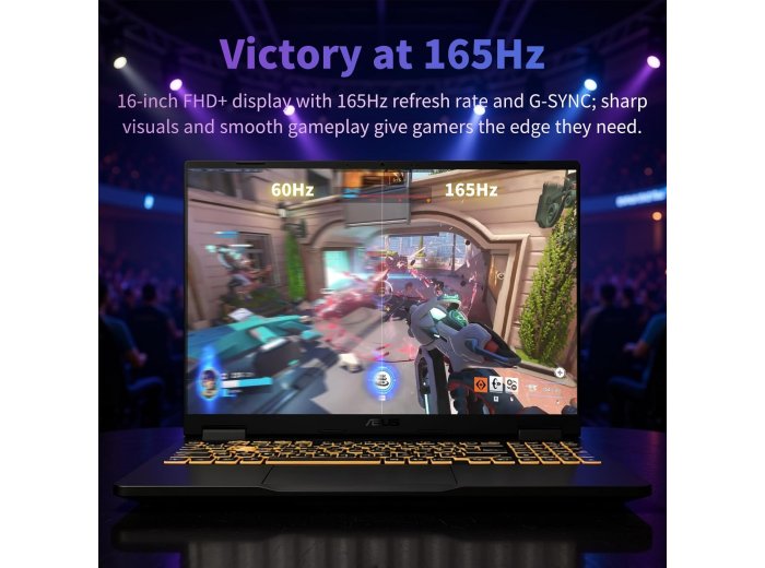 ASUS 2025 TUF-F16 Gaming Laptop | Intel 16 Core i7-14650HX | NVIDIA GeForce RTX 5060| 16" FHD+ 165Hz Display 300 nits | Windows 11 Pro | WiFi 6E | 64GB DDR5 RAM, 2TB SSD | Backlit Keyboard