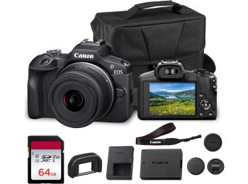 Canon EOS R100 Mirrorless Camera with RF-S 18-45mm Lens Bundle