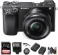 ony Alpha A6100 Mirrorless Camera with 16-50mm Lens (ILCE6100L/B) Bundle